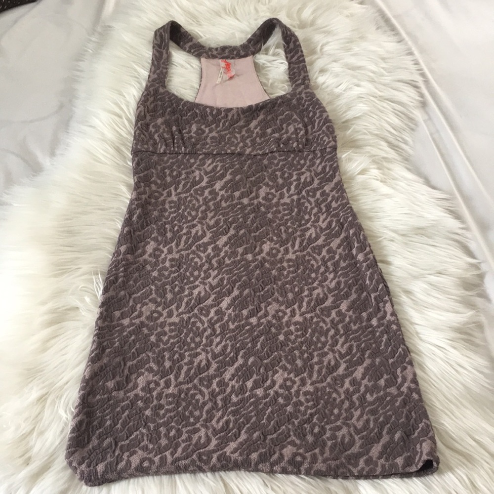 Free People leopard bodycon dress XS